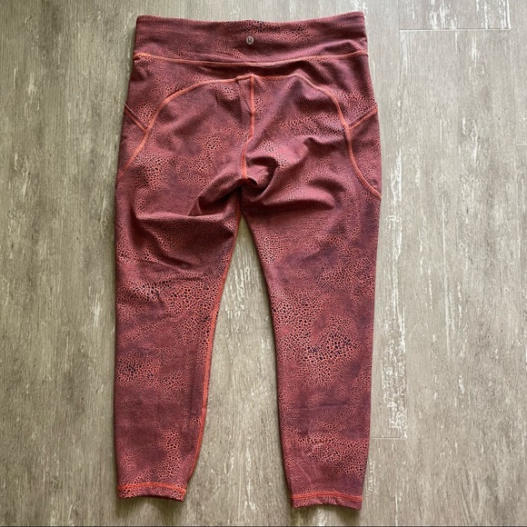 Lululemon Invigorate HR Tight 25" - Crackle Glaze Vintage Orange Larkspur - Picture 3 of 10